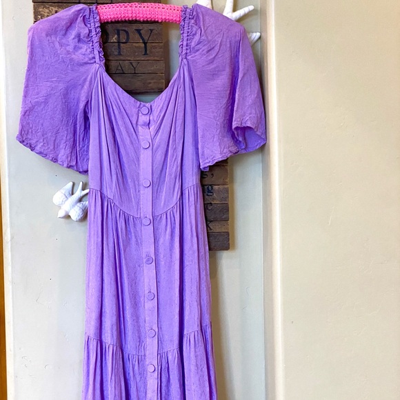 FRNCH Paris NWOT purple prairie maxi dress - Picture 7 of 16